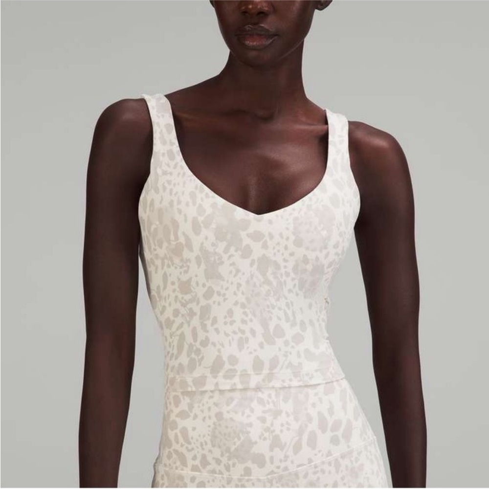 Lululemon align white leopard tank top